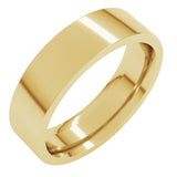 14K Yellow Gold 5.5 mm Comfort-Fit Flat Band Size 8