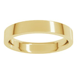 18K Yellow Gold 3.5 mm Comfort-Fit Flat Band Size 9