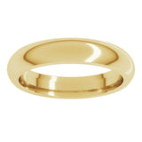 14K Yellow Gold 4.5 mm Comfort-Fit Half Round Band Size 6