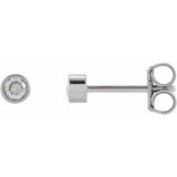 14K White Gold 1/5 CTW Lab-Grown Diamond Micro Bezel-Set Earrings
