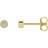 14K Yellow Gold 5/8 CTW Lab-Grown Diamond Micro Bezel-Set Earrings