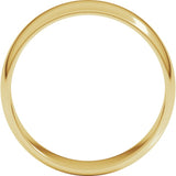 10K Yellow Gold 6 mm Lightweight Half Round Band Size 10.5