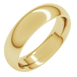 10K Yellow Gold 5.5 mm Half Round Band Size 9