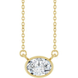 14K Yellow Gold 7/8 CT Lab-Grown Diamond 18" Necklace
