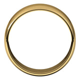 14K Yellow Gold 8 mm Lightweight Half Round Band Size 14