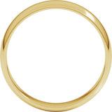 10K Yellow Gold 5 mm Lightweight Half Round Band Size 13