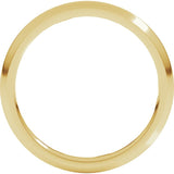10K Yellow Gold 2 mm Comfort-Fit Half Round Band Size 5.5