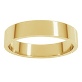 10K Yellow Gold 4 mm Flat Band Size 5.5