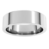 14K White Gold 6 mm Comfort-Fit Flat Band Size 9