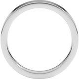 Platinum 4 mm Comfort-Fit Flat Band Size 6.5