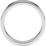 14K White Gold 5 mm Comfort-Fit Flat Band Size 11