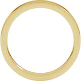 18K Yellow Gold 3 mm Comfort-Fit Flat Band Size 4