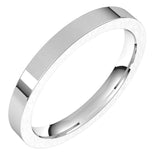 14K White Gold 2.5 mm Comfort-Fit Flat Band Size 5.5