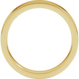 14K Yellow Gold 14 mm Comfort-Fit Flat Band Size 5.5