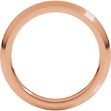 14K Rose Gold 3 mm Comfort-Fit Half Round Band Size 8.5
