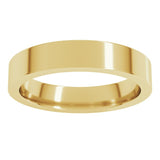 14K Yellow Gold 4 mm Comfort-Fit Flat Band Size 7.5