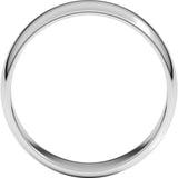 14K White Gold 6 mm Lightweight Half Round Band Size 9.5