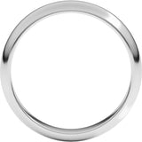 10K White Gold 4 mm Half Round Band Size 8