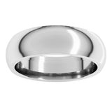 Platinum 6 mm Comfort-Fit Half Round Band Size 11.5