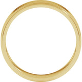 14K Yellow Gold 5 mm Stepped-Edge Flat Band Size 9