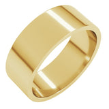 14K Yellow Gold 7 mm Flat Band Size 10
