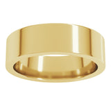 10K Yellow Gold 6 mm Comfort-Fit Flat Band Size 8