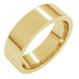 18K Yellow Gold 6 mm Comfort-Fit Flat Band Size 9