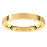 18K Yellow Gold 2.5 mm Comfort-Fit Flat Band Size 6.5