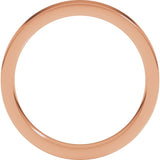 14K Rose Gold 3 mm Comfort-Fit Flat Band Size 5