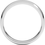 Sterling Silver 5 mm Lightweight Comfort-Fit Half Round Band Size 10