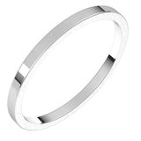 14K White Gold 1.5 mm Flat Band Size 4.5