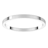 14K White Gold 1.5 mm Flat Band Size 4.5