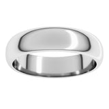 Sterling Silver 5 mm Half Round Band Size 7