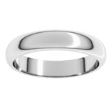 Sterling Silver 4 mm Half Round Band Size 8
