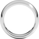 Sterling Silver 8 mm Comfort-Fit Half Round Band Size 9