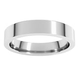 Sterling Silver 4 mm Comfort-Fit Flat Band Size 7.5