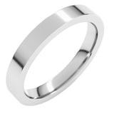 Sterling Silver 3 mm Comfort-Fit Flat Band Size 8