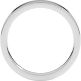 Sterling Silver 3 mm Comfort-Fit Flat Band Size 8