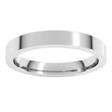 Sterling Silver 3 mm Comfort-Fit Flat Band Size 8