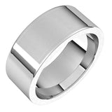 Sterling Silver 8 mm Comfort-Fit Flat Band Size 8