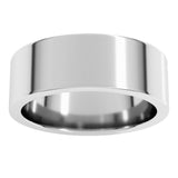 Sterling Silver 7 mm Comfort-Fit Flat Band Size 8.5