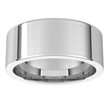 Sterling Silver 8 mm Comfort-Fit Flat Band Size 9.5
