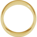 14K Yellow Gold 12 mm Lightweight Comfort-Fit Half Round Band Size 7