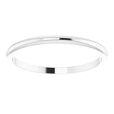 14K White Gold 1.5 mm Half Round Band Size 4