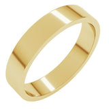 14K Yellow Gold 4 mm Flat Band Size 10