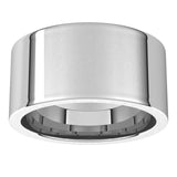 10K White Gold 10 mm Comfort-Fit Flat Band Size 9