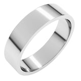14K White Gold 5 mm Flat Band Size 8.5