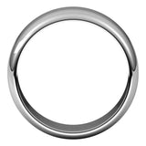 14K White Gold 8 mm Half Round Band Size 12.5