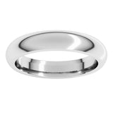14K White Gold 4 mm Comfort-Fit Half Round Band Size 10.5