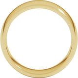 14K Yellow Gold 8 mm Lightweight Comfort-Fit Half Round Band Size 5.5